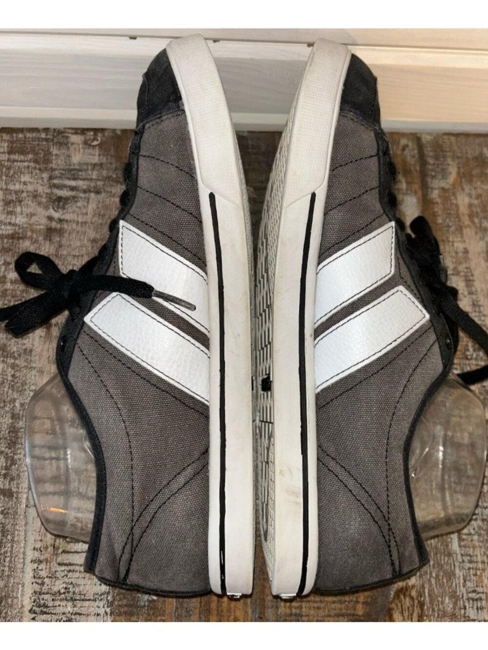 MACBETH Manchester Sz 8.5 Men’s Skate Vegan Shoe Gray White Blink182 Canvas - Picture 5 of 12